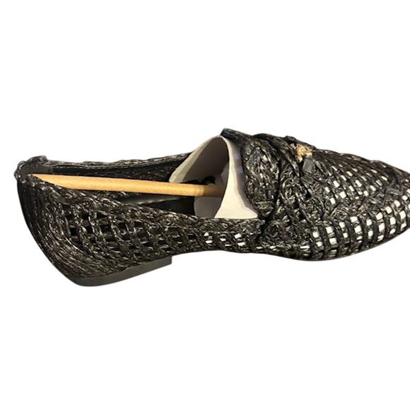 NIB Aerosoles Women's Hour Raffia Wicker Black Loafer, Size 5 - Picture 8 of 11